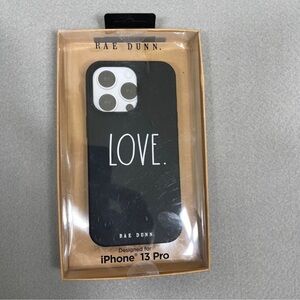 Rae Dunn iPhone 13 Pro Black Phone Case “Love” Soft Touch